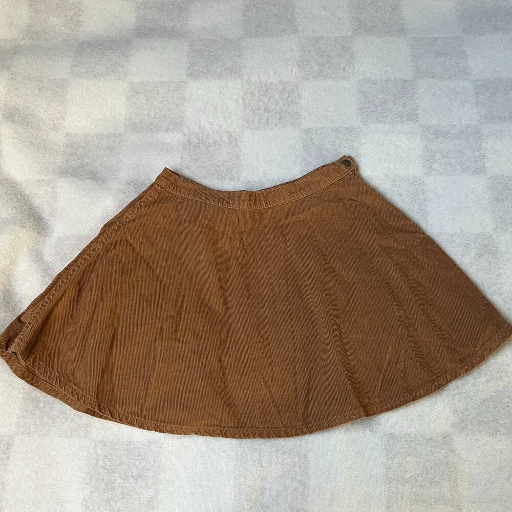 American Apparel Tan Corduroy Mini Skirt – Size S